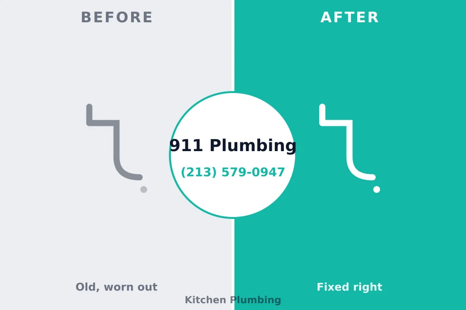 Before and after: plumbing repair Ojai, CA